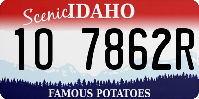 ID license plate 1O7862R
