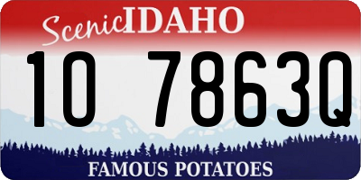 ID license plate 1O7863Q