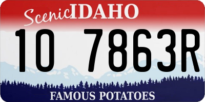 ID license plate 1O7863R