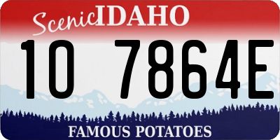 ID license plate 1O7864E