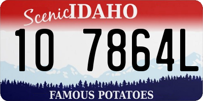 ID license plate 1O7864L