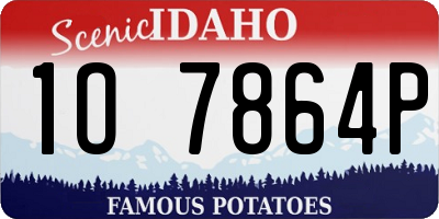 ID license plate 1O7864P