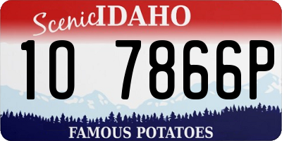 ID license plate 1O7866P