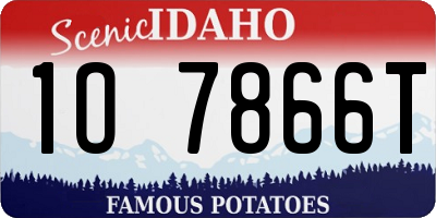 ID license plate 1O7866T