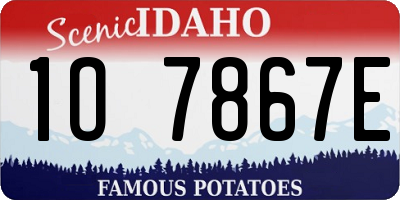 ID license plate 1O7867E