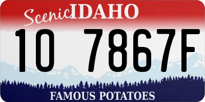 ID license plate 1O7867F