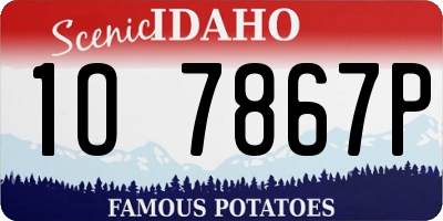 ID license plate 1O7867P