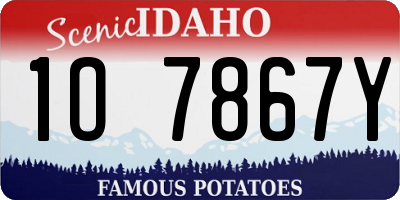ID license plate 1O7867Y