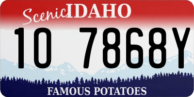 ID license plate 1O7868Y