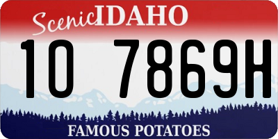 ID license plate 1O7869H