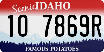 ID license plate 1O7869R