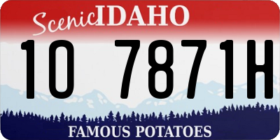 ID license plate 1O7871H