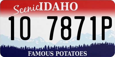 ID license plate 1O7871P
