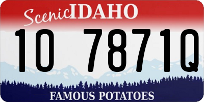 ID license plate 1O7871Q