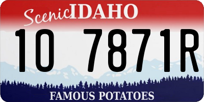 ID license plate 1O7871R