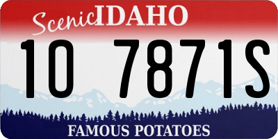 ID license plate 1O7871S