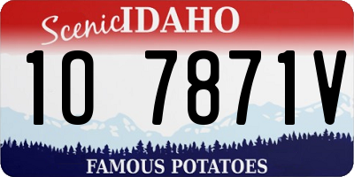ID license plate 1O7871V