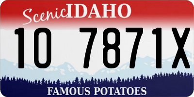 ID license plate 1O7871X