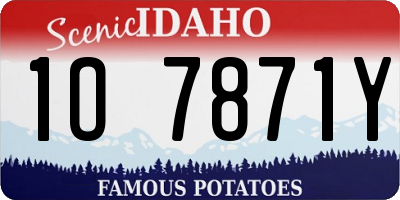ID license plate 1O7871Y