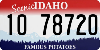 ID license plate 1O7872O