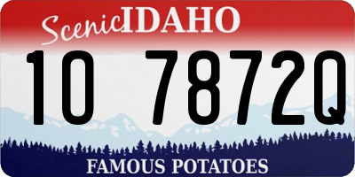 ID license plate 1O7872Q