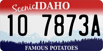 ID license plate 1O7873A