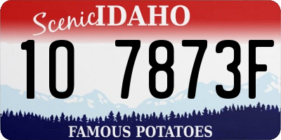 ID license plate 1O7873F