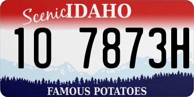 ID license plate 1O7873H