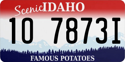 ID license plate 1O7873I