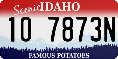 ID license plate 1O7873N