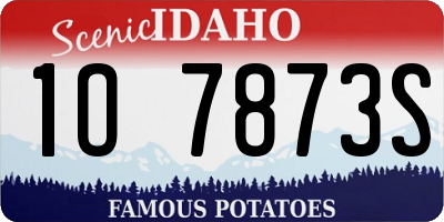 ID license plate 1O7873S