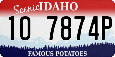 ID license plate 1O7874P