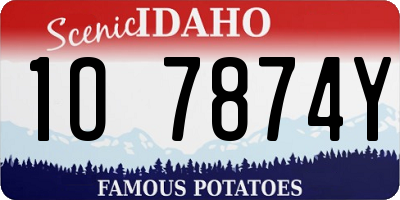ID license plate 1O7874Y