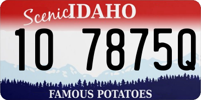 ID license plate 1O7875Q