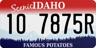 ID license plate 1O7875R