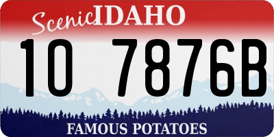 ID license plate 1O7876B