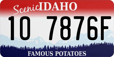 ID license plate 1O7876F
