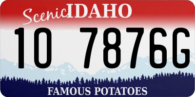 ID license plate 1O7876G