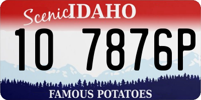 ID license plate 1O7876P