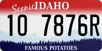 ID license plate 1O7876R