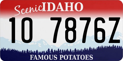 ID license plate 1O7876Z