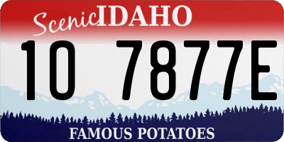 ID license plate 1O7877E
