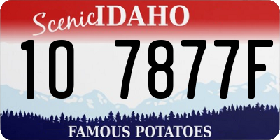 ID license plate 1O7877F