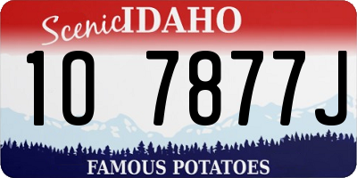 ID license plate 1O7877J