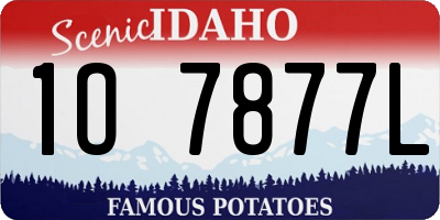 ID license plate 1O7877L