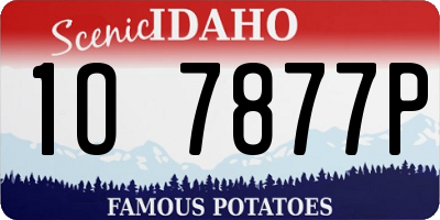 ID license plate 1O7877P