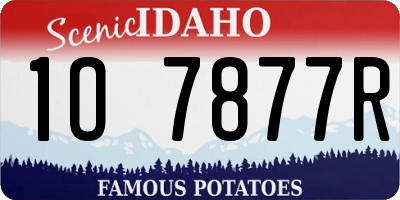 ID license plate 1O7877R