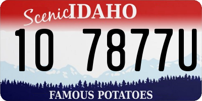 ID license plate 1O7877U
