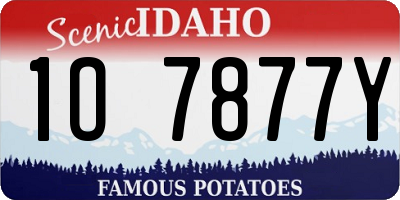ID license plate 1O7877Y