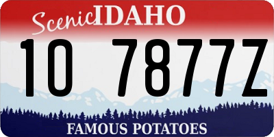 ID license plate 1O7877Z